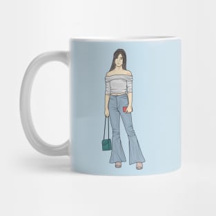 White And Blue Mug